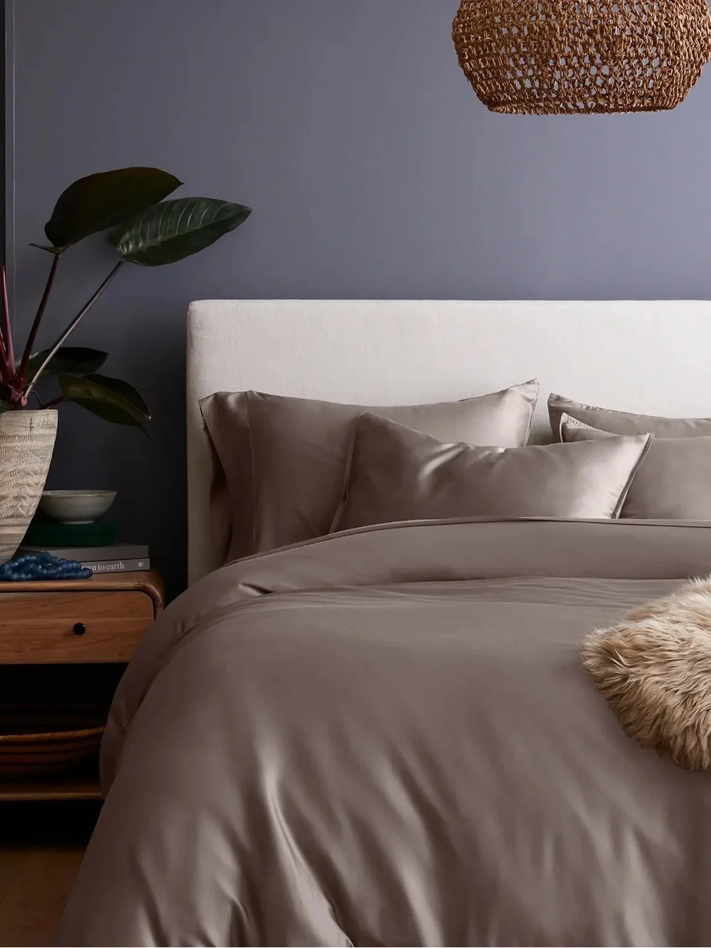 Quince Bamboo Duvet Cover Set King/Cal King Stone